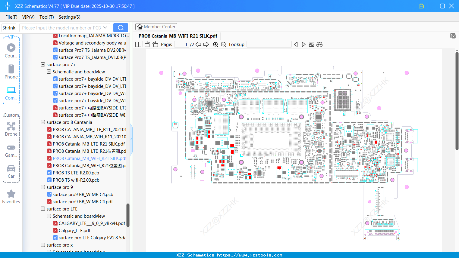 Laptop Surface PRO8 Catania_MB_WIFI_R21 SILK